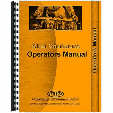 AFTERMARKET Operators Manual Fits Allis Chalmers Tractor Model D10 SN 35019001 RAP65517